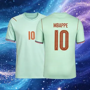 2026 France Away Green 10# Mbappe 7# Dembele Short And Long Sleeve Soccer Jersey Fans Version