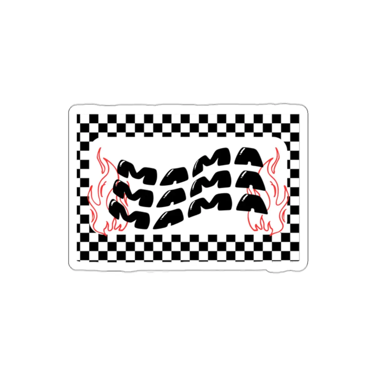 "Mama" Flames Die-Cut Sticker