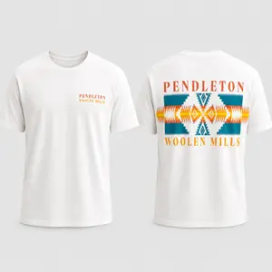 Pendleton Woolen Mills Shirt, Southwestern Native Pattern Tee, Western Aztec Graphic T-Shirt, Tribal Geometric Print Shirt, Vintage Southwest Heritage Tee