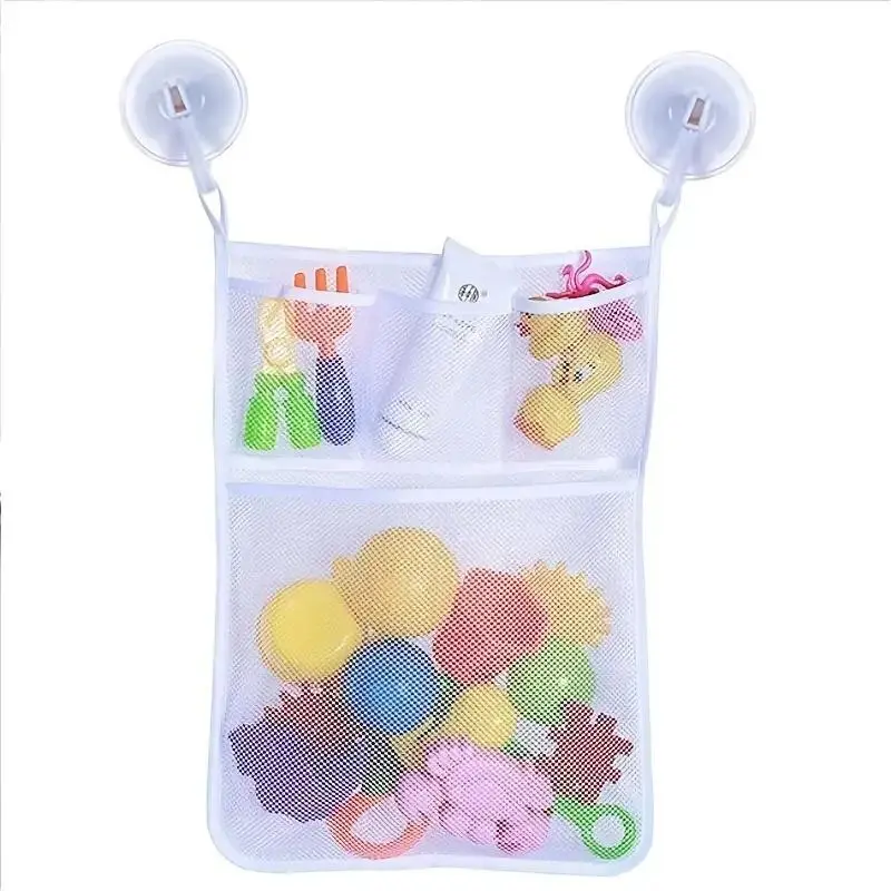Bath Toy Storage Net, Hanging Bath Toy Storage Mesh Bag, Bathroom Storage Net for Bathtub, Home Durable Organizer, Bathroom Supplies, Durable Lightweight Organizer, Hangable