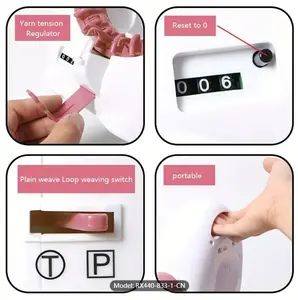 Set Of 22 Needles Penguin Style Knitting Machine Cylinder Wool Loom Hand Knitting Socks Adult DIY Knitting Tools Artifact Provided With English Instructions