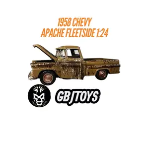 1958 CHEVY APACHE FLEETSIDE RUSTY BEIGE 1/24 Diecast