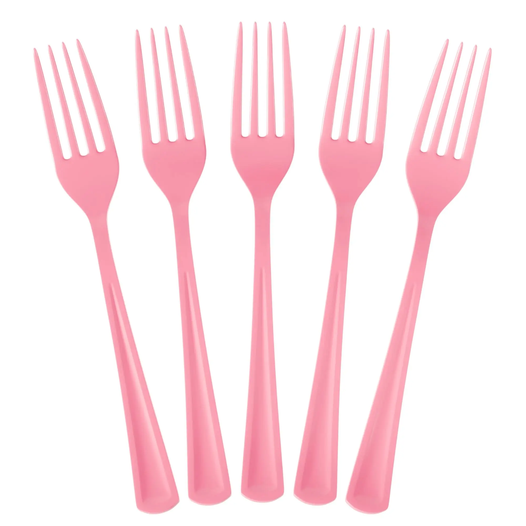 Heavy Duty Pink Plastic Forks | 7.5 in. | 50 Count