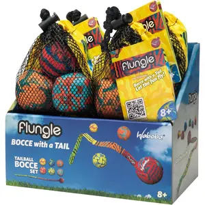 Waboba FLUNGLE Ball Toss Game Bocce with a Tail - 2-6 Player Game - Fun Yard Game and Beach Game for Family and Friends