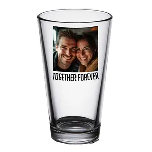 Personalized Printed 16oz Pint Beer Glass – Beer Gifts, Custom Gifts for Men, Customized Drinking Cup, Father’s Day Birthday Reunion, Funny Novelty Gift, Him Friend Brother Dad, Photo Picture Image