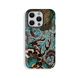 Retro Hard Phone Case with Millennial Style with Cheetah Ambush Pattern, Y2k, Cool Protective Case, Gift for Him or Her, Shockproof, Double Shell Anti-drop, Wear Resistant, Phone Case Suitable for Iphone 11/12/13/14/15/16/17 Pro Promax Plus Air