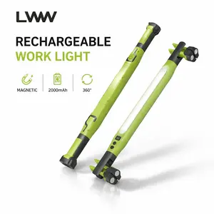 LWW 2026 New Magnetic Under Hood LED Work Light COB Rechargeable Bar with USB Cable Foldable Hook for Mechanics Car Repair Garage Lighting Accessory