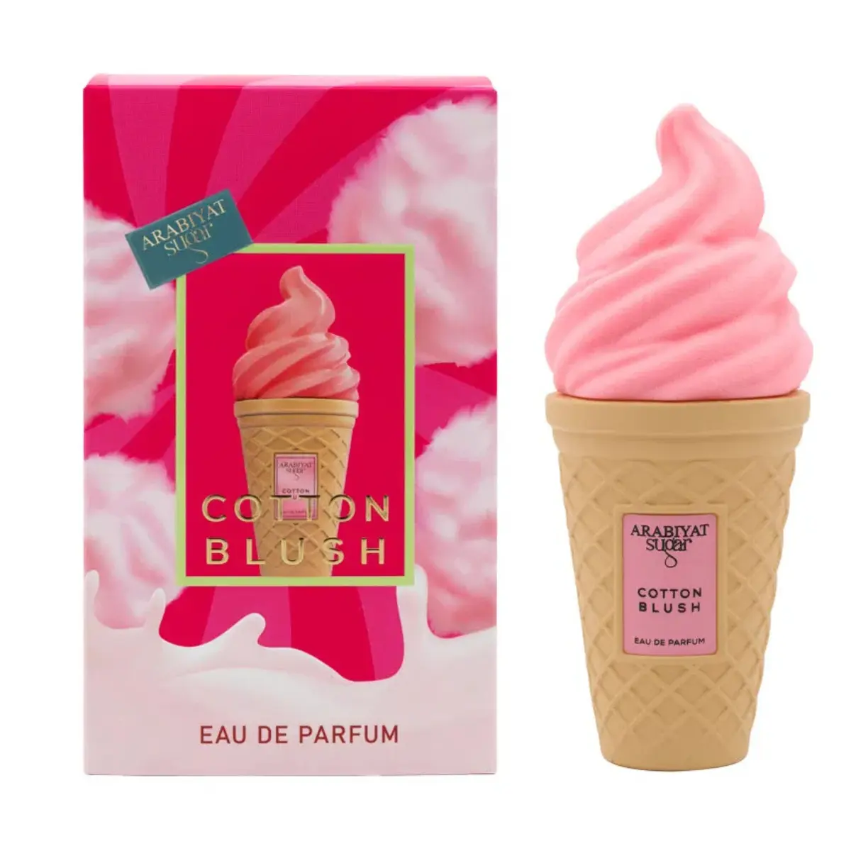 ARABIYAT Cotton Blush EDP 3.4FL.OZ for Women - Sweet Fruity-Gourmand Fragrance with Strawberry Raspberry & Coconut Notes