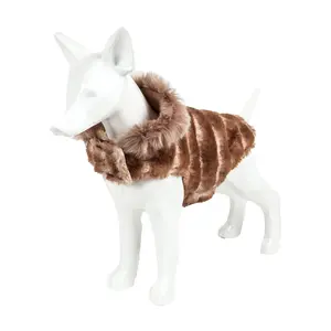 Pet Life Luxe 'Tira-Poochoo' Tiramisu Pattern Mink Dog Coat