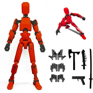 1PC 2026 New Assembly Completed-Titan 13 Action Figure,Dummy Robot 13 Action Figures Set,Printed Multi-Jointed Action Figures,Nova 13 Action Figure for Collectors Desktop Decorations (Red)