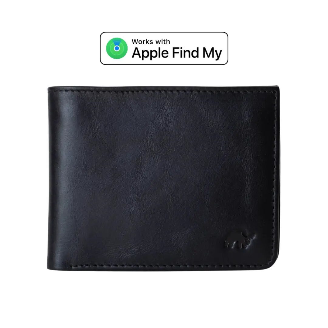 Leather Nav Bifold Wallet - BLACK EDITION