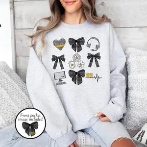 Dispatcher Bow Shirt, 911 Sweatshirt, Emergency Crew Tee, Police Officer Clothing
