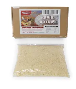Kataifi Shredded Fillo Dough 7 oz (200g) – Premium Dried Kadaifi Pastry for Knafeh, Kunafa, Pistachio Chocolate Bars & Middle Eastern Desserts – Chilled Greek Phyllo Dough in Cardboard Pack
