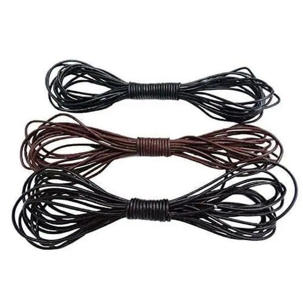 REED Genuine Leather Braided Cord Lace Strings, Necklace Strands for Leather Crafts, Jewelry Making & Sewing Accessories