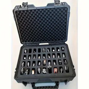 36 Folding Knife Case - Hard Sided Travel and Storage Organizer Case fits a Variety of Folding Knives, Swiss Army Knives, More in a Lockable Rugged Case