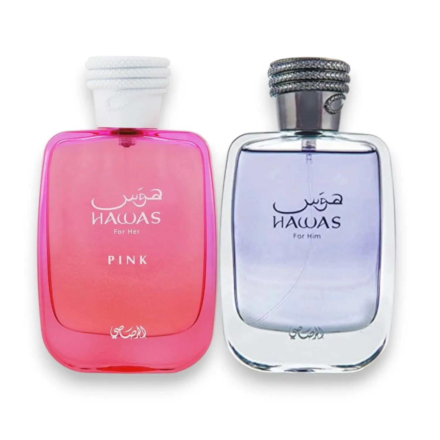 Rasasi Hawas Pink + Him Alcohol-Based Multi-Pack Unisex Eau De Parfum, 100 ML-3.4 oz, with Sweet, Citrus & Fruity Notes