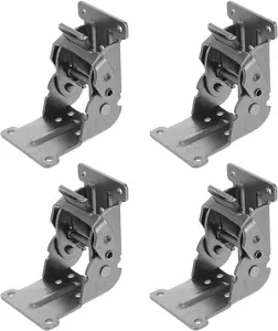 Foldable Table Legs 4pcs Folding Table Hinge 180 Degrees to 90 Degree Self- locking Folding Hinge for Table Leaf Foldable Dining Tables Computer Desk