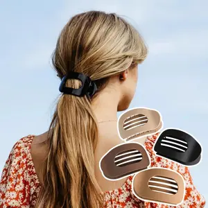 Flat Hair Claw Clips for Women,Matte Medium Hair Clips for Thick & Thin Hair- Comfortable Everyday Use for Office, Yoga, Party & Casual Styling (4PCS)