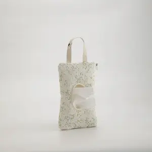 [Minimalist Holder] Minimalist Paper Towel Holder with Lanyard |   Fabric Tissue Box, Brown Leaf Lemon Wet Wipe Bag, INS Style Living Room Home Desktop Car Hanging