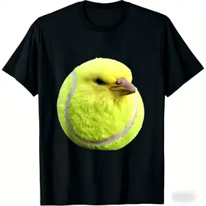Silly tennis bird meme brainrot gen z T-Shirt