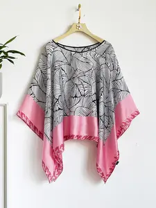 French Bohemian Stripe Print Silk Feel Shawl, Windproof Sandproof Soft Neck Scarf Wrap, Fashionable Versatile Accessory for Stylish, Boho Style Scarf