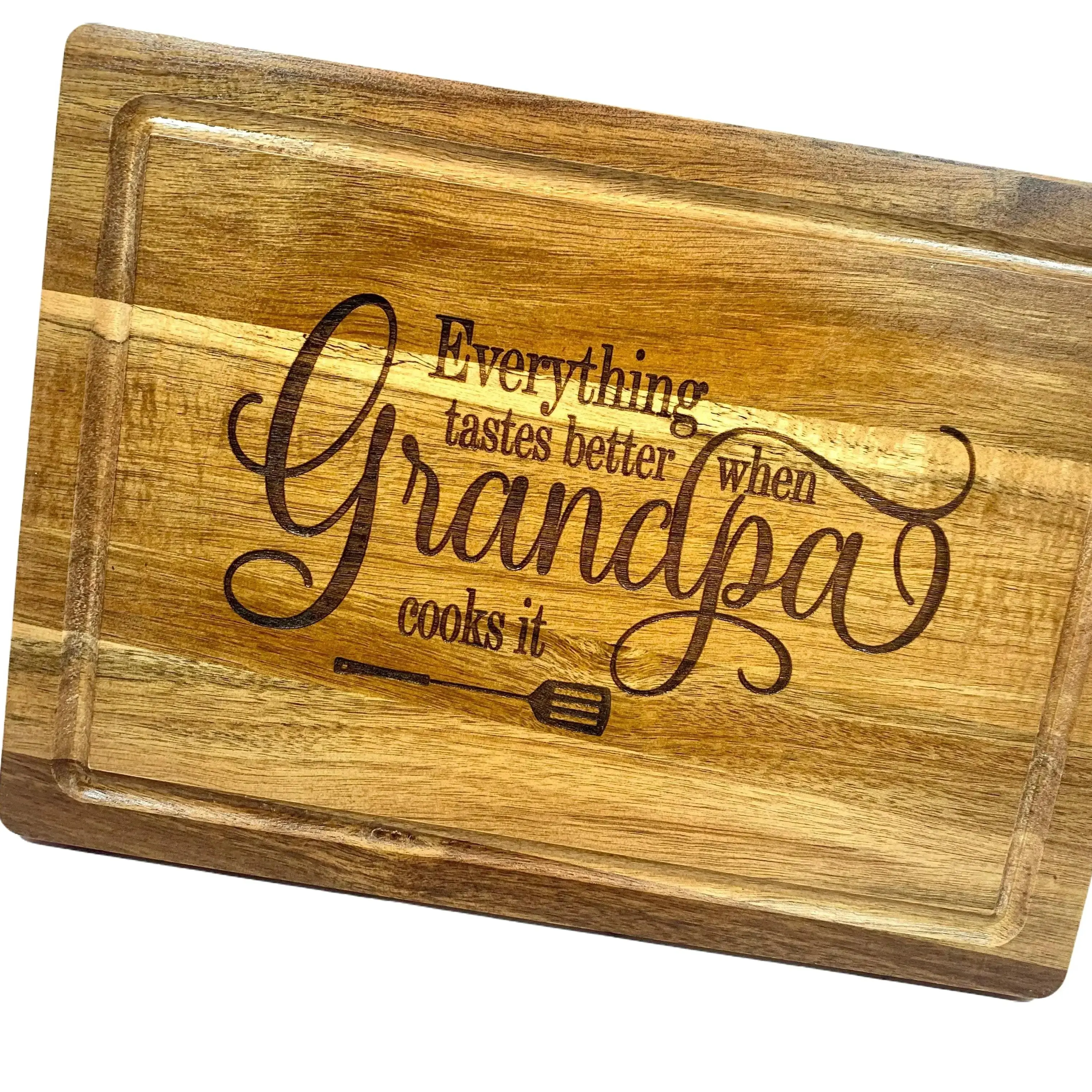 Everything Tastes Better When Grandpa Grills It Cutting Board Chopping Kitchen