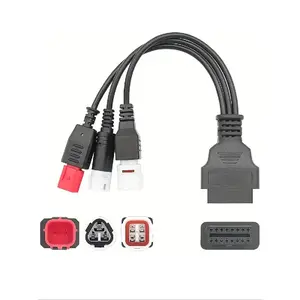 [Yamaha Motorbike OBD2 Adapter] Yamaha 1pc Motorbike OBD2 Adapter Cable - Universal 3-5 Pin Plug-and-Play Diagnostic Scan Tool Connector - Durable Insulation Material, Weather-Resistant