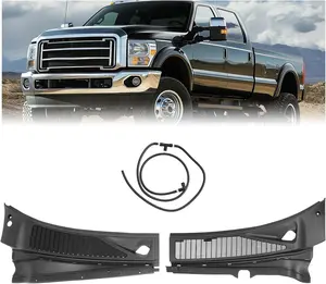 Windshield Wiper Cowl Panel Grille Compatible with 2007-2010 Ford F250 F350 Super Duty Replacement for 7C3Z-25022A69-AA 7C3Z-25022A68-AA Front Window Cover Insert Panel Left&Right