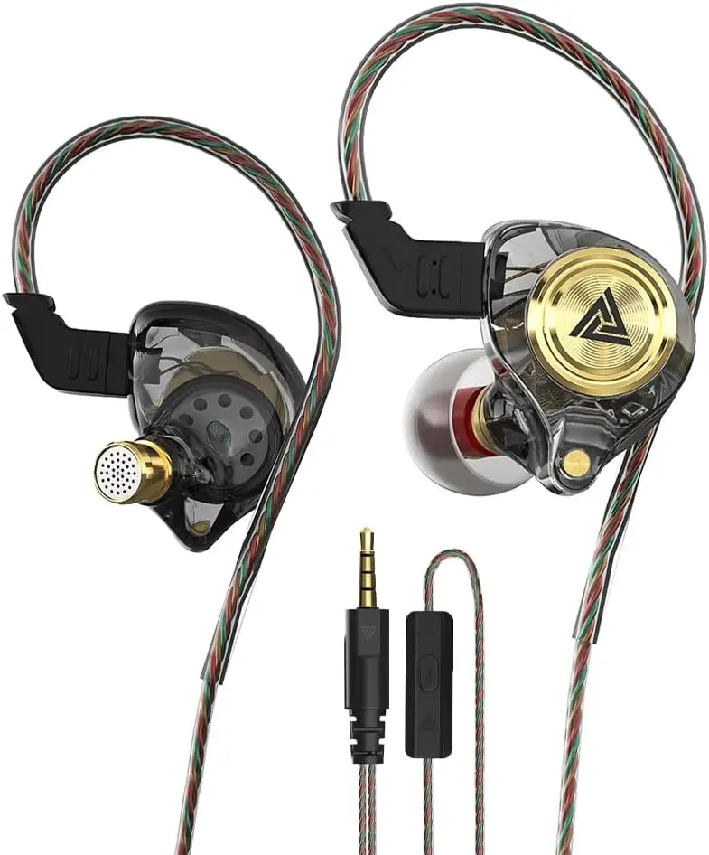 Portable Wired Gaming Earbuds, HiFi Wired Earphones with Mic, 3.5mm Audio Plug, In-Ear Headphones for Gaming/Sports/Music