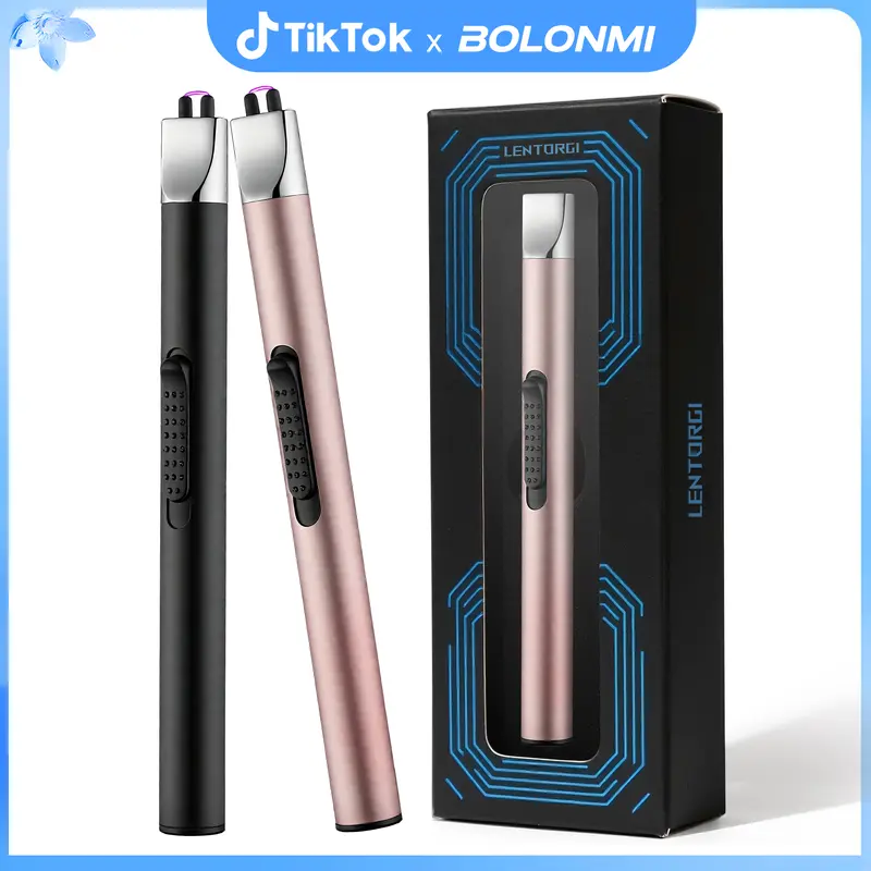【BOLONMI】Electric Candle Lighter, Mothers Day Gifts for Mom from Daughter Son, Birthday Gifts for Mom Women Men Wife Sister, Economical Portable Rechargeable USB Arc Windproof Lighters for Candle Camping Kitchen BBQ Daily Use