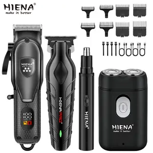 4-in-1 Smart Grooming Kit for Men｜USB Charging & LCD Display, Includes Multifunctional Hair Clipper / Shaver / Beard & Nose Trimmer, Haircut Trimmer Kit. The Considerate Gift for Dad, Husband & Boyfriend