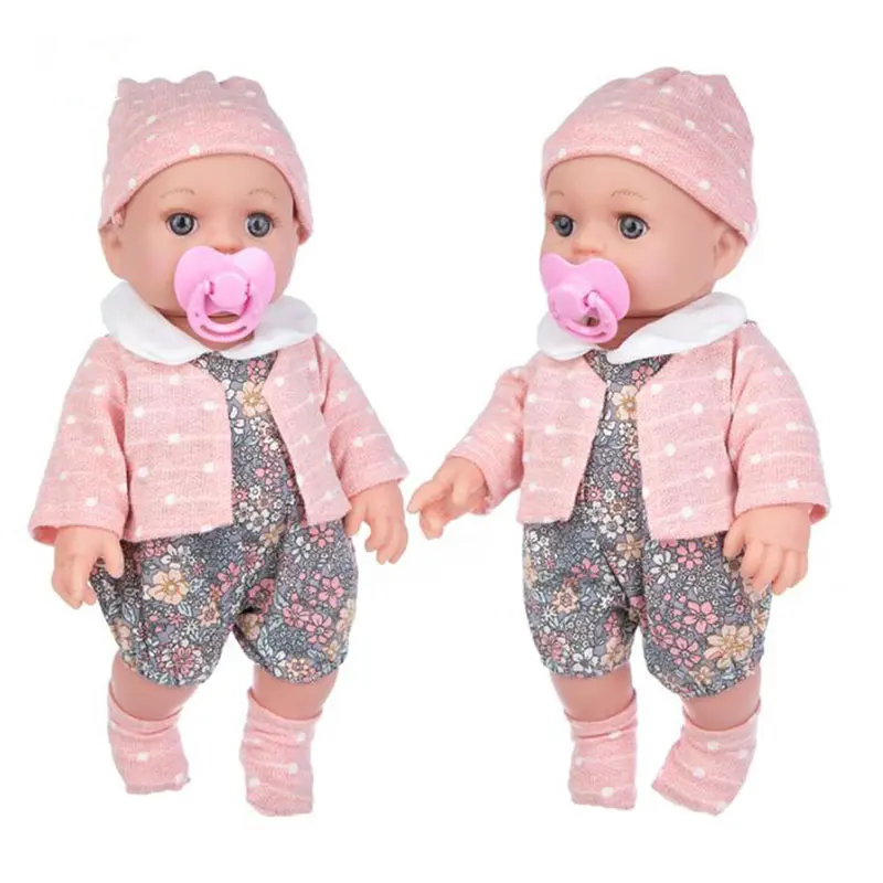 12-in Reborn Doll with Cute Clothes, Matching Pink Outfit & Pacifier - Cuddly Newborn Toy for Kids, Halloween & Christmas Gift, Cute Clothes Dolls