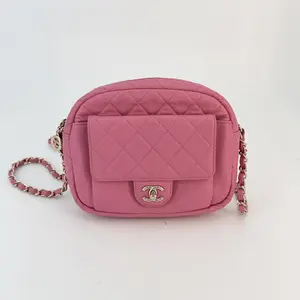 Pre-owned CHANEL caviar Crossbody Bags CC Day Camera Case Quilted Small