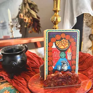 Handmade Tarot deck holder, Rose & Gold style Organiser