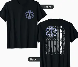 EMS EMT Paramedic Two Sided EMT EMS Gift T-Shirt