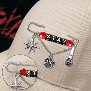 2PCS KPOP SKZ STAY Merch Accessory Gifts Party with Star and Paw Prints for Stylish Fans