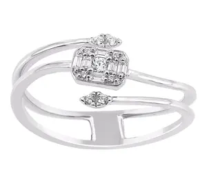 Accent by Affinity Diamond Snowflake Ring, Sterling Silver
