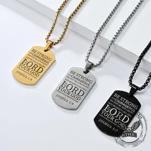 GTHIC Cross American Flag Stainless Steel Military Brand Pendant for Men and Women Fashion Accessories Daily Wear Independence Day Gifts