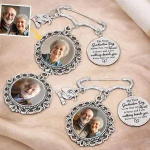 Personalized Memorial Graduation Photo Pin – Metal Alloy Keepsake Charm