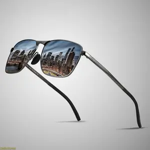 2026 New High Quality Unisex Square Sunglasses, Polarized UV Protection Lenses, Natural Material, Semi-Rimless Fashion Eyewear, High Quality Sunglasses