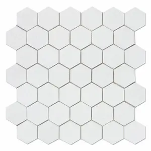 Thassos White Hexagon 2" Polished/Honed Marble Mosaic Tile Sample