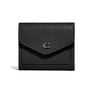 COACH Wyn 11 Envelope Clutch Bag for Women – Casual Leather Handbag in Black