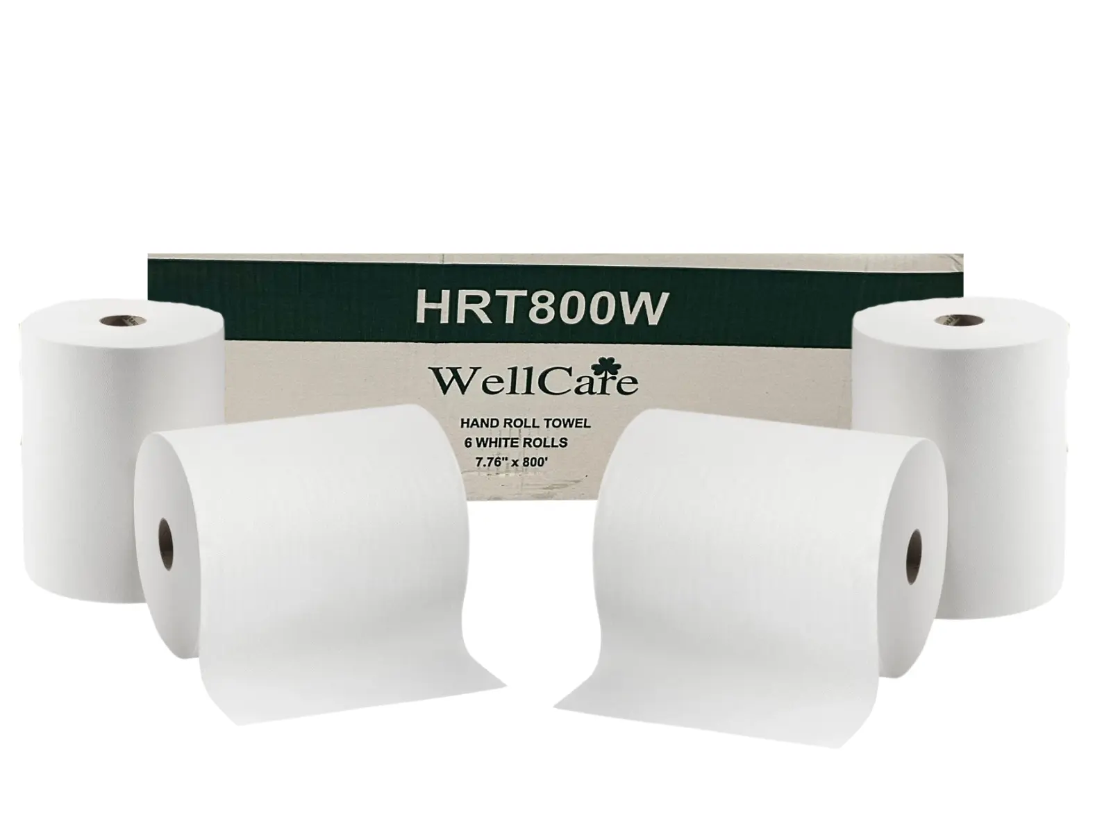 8" White Roll Paper Handroll Towel Rolls 6/800