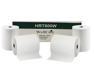 8" White Roll Paper Handroll Towel Rolls 6/800