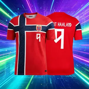 2026 Norway Home Red 9# Braut Haaland Short Sleeve Soccer Jersey Fans Version