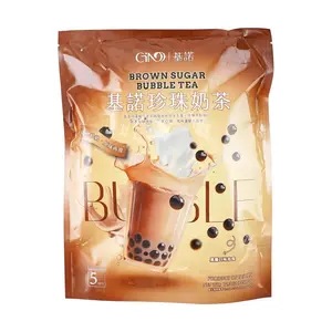 GINO Taiwanese Brown Sugar Pearl Milk Tea - 5 Pack (350g) | Authentic Bubble Tea Experience
