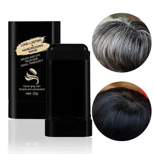Instant Gray Hair Coverage Stick - Plant-Based, Fade-Proof Disposable Hair Dye for Black & White Hair