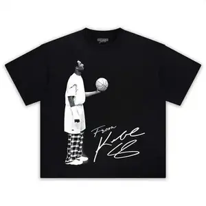 YD.S Print Cotton T-Shirt Kobe The Rock Plan signature Tshirt