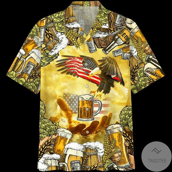 Eagles Beer Themed Hawaiian Shirt | Cool Summer Anime Vibes for Men & Fans