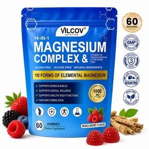 VILCOV 14-in-1 Magnesium Complex Gummies – 10 Types of Magnesium, 1000mg Complex with Ashwagandha, L-Theanine, D3 & Zinc – 90 Soft Chews for Calm Nights & Stress Support – Perfect for Summer Vibes or Mother’s Day Gift
